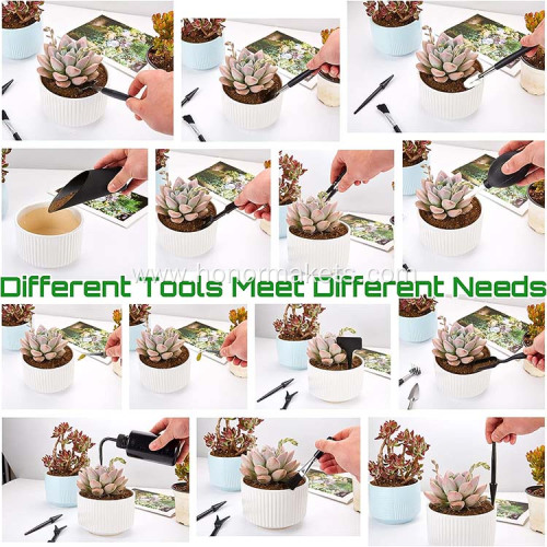 57 Pcs Mini Succulent Tools Kit Bonsai Tree Kit Plant Accessories Indoor Gardening Hand Tools with Repotting Mat